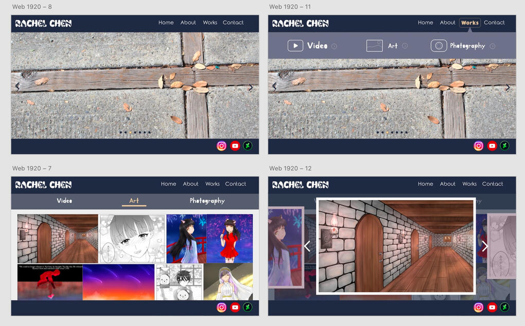 Adobe XD to website (outdated portfolio)